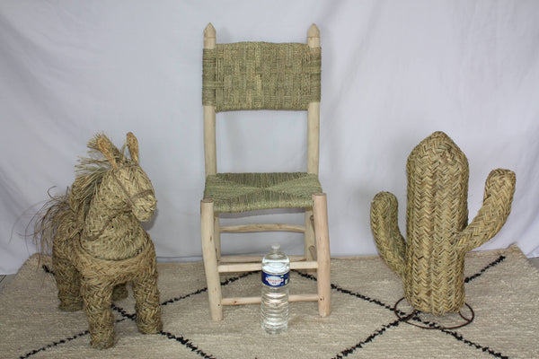 Chaise de salle à manger - Siège En Bois de Citronnier - ARTISANAL MAROCAIN - Décoration Bohème Boho