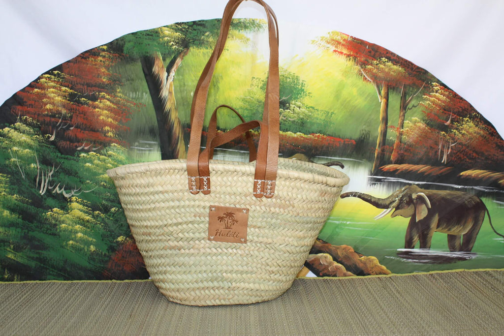 Sac cabas en tissus-Sac de plage-Sac à courses-Sacs à main-Sac fourre-tout- Sac de marché-sac d'été motif exotique palmier