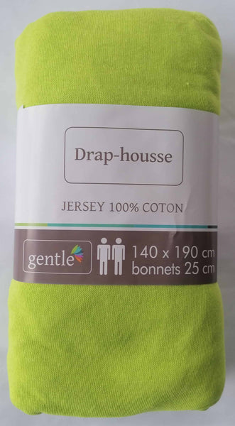 Fitted sheet 2 people 140x190cm - 100% Cotton Jersey Hotel Quality - 10 COLORS