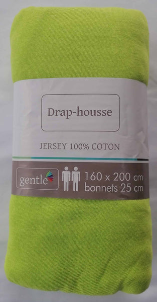 Fitted sheet 2 people 160x200cm - 100% Cotton Jersey Hotel Quality - 10 COLORS