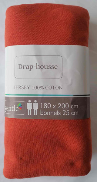 Fitted sheet 2 people 180x200cm KING SIZE 100% Cotton Jersey Quality 10 COLORS
