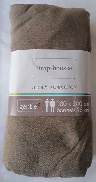 Fitted sheet 2 people 180x200cm KING SIZE 100% Cotton Jersey Quality 10 COLORS