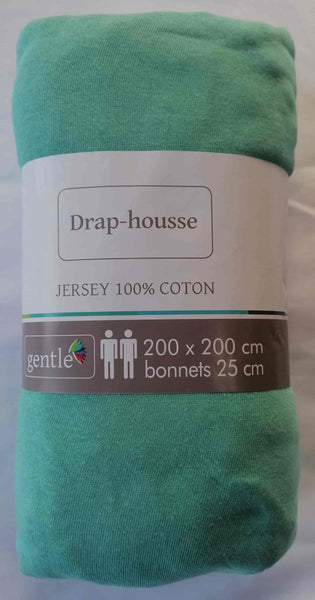 Fitted sheet 2 people 200x200cm KING SIZE 100% Cotton Jersey Quality 10 COLORS