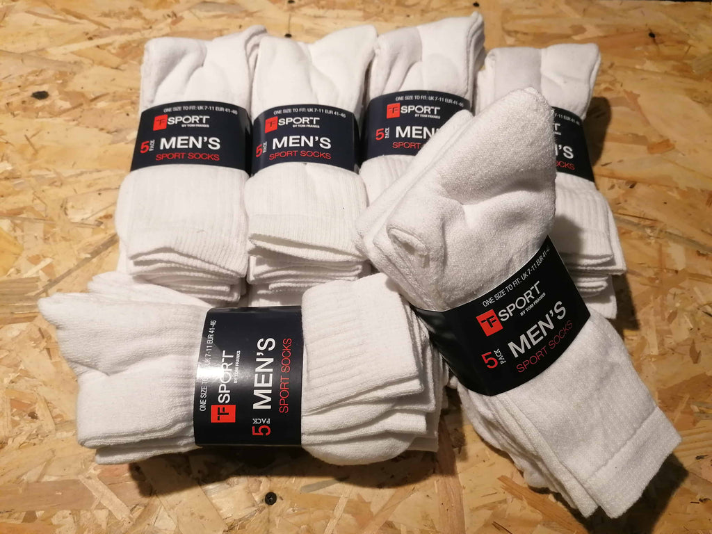 Lot de 10 paires de chaussettes de sport 41 / 46 - HOMME - Blanc