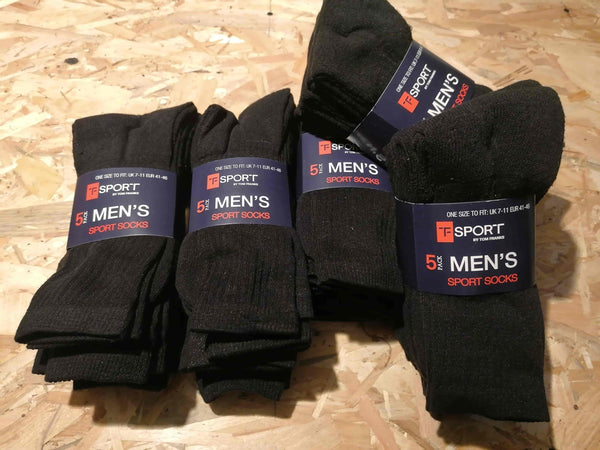 Pack of 10 pairs of sports socks 41 / 46 - MEN - White or Black