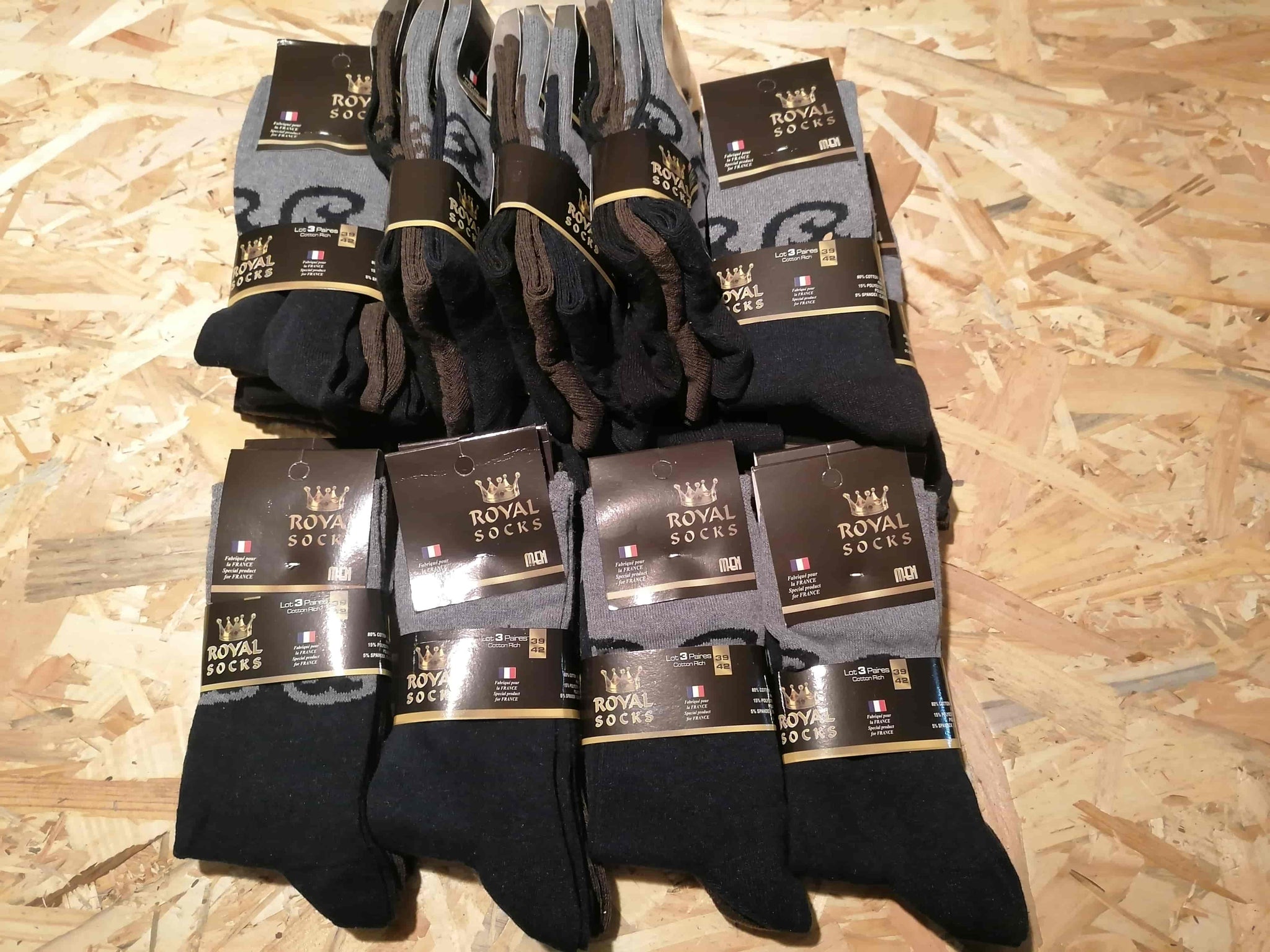 Lot de 9 paires de chaussettes 39 / 42 - Qualité Premium - 80