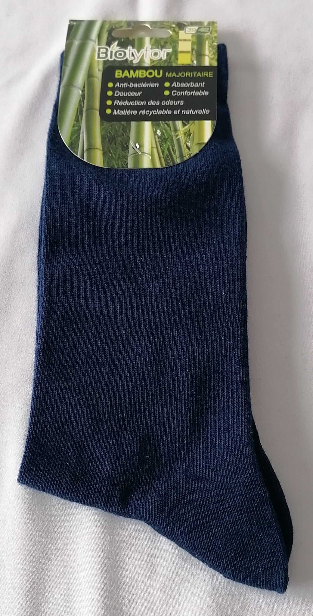 LOT OF 1 TO 6 PAIRS OF BAMBOO SOCKS - COMFORT ELASTIC - QUALITY - 39/42 - NAVY BLUE