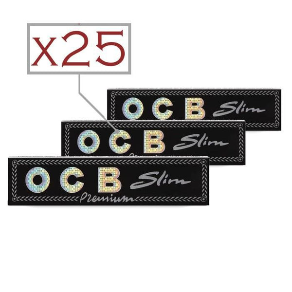 1 bis 25 Packungen OCB SLIM long PREMIUM BLACK Blätter