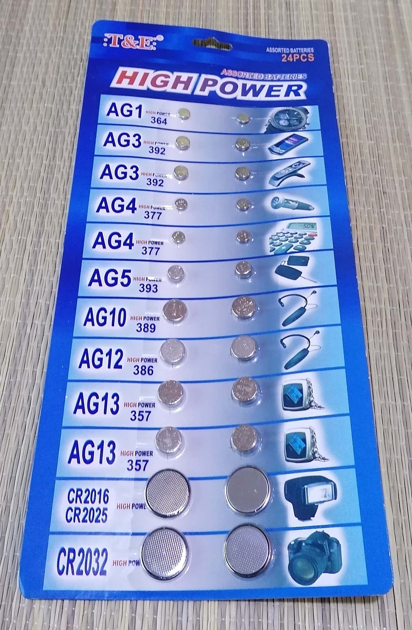 18 pièces piles bouton AG1/AG3/AG4/AG10/AG13/CR2032 piles bouton -  AliExpress