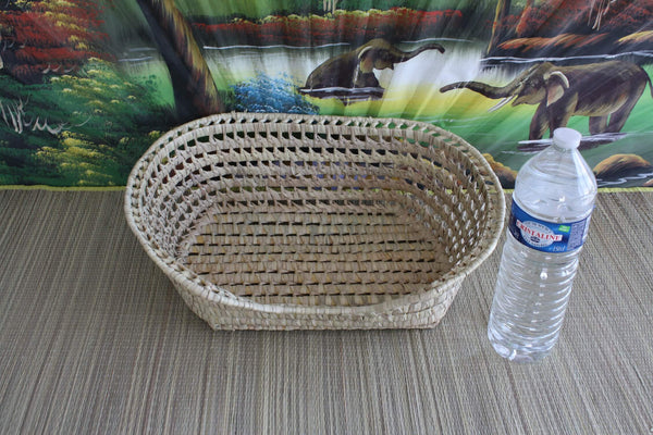 DOG or CAT Trash Basket - Hand Braided in Palm Tree - For animals - ARTISANAL straw wicker rattan