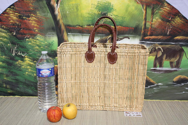 MAROKKANISCHE Einkaufstasche Rush Basket - 3 Größen - ideal zum Einkaufen, für Märkte, zur Arbeit, zum Strand... NATÜRLICH &amp; Kamelimitat