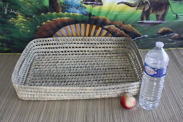 RECTANGLE Changing Basket - Baby Changing Plan - Woven in Doum Palm Tree - 100% NATURAL &amp; TRENDY -