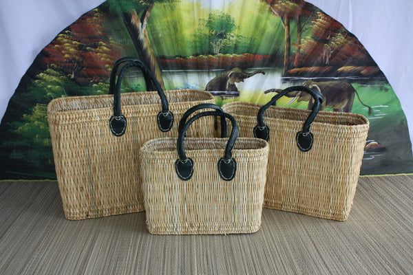 Superb LARGE MOROCCAN XXL Basket - 3 sizes - tote bag - ideal shopping, markets, work, beach...
