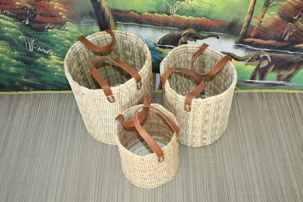 Paniers de rangement en rotin Boho (lot de 3) - La Redoute Paniers de rangement en rotin Boho (lot de 3) - La Redoute