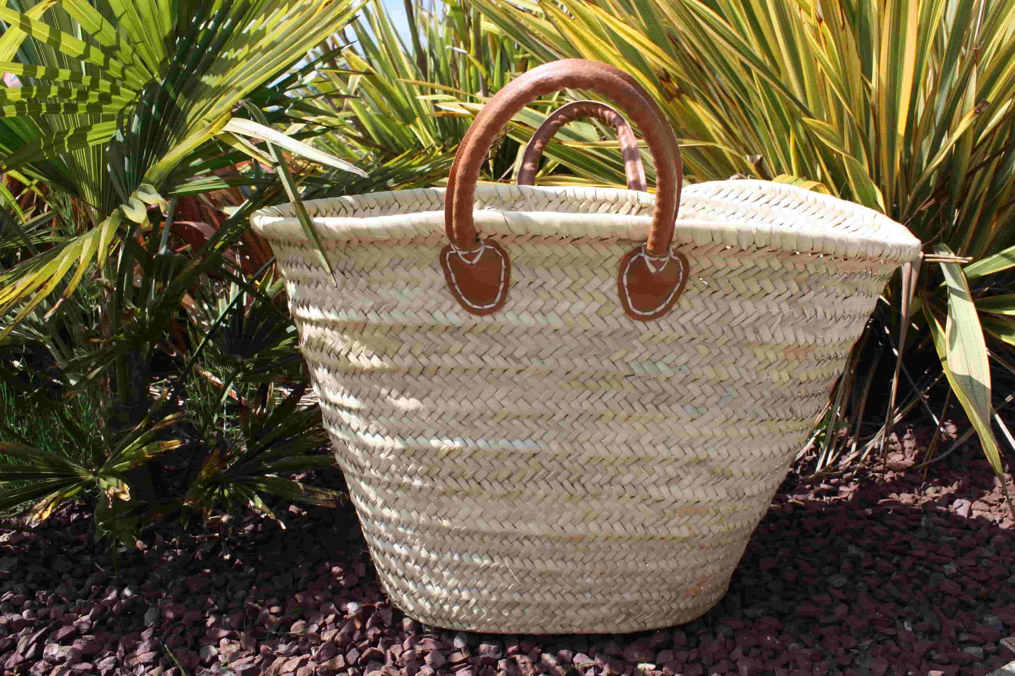 LARGE Basket Tote Bag Straw Bassinet - IDEAL market shopping beach