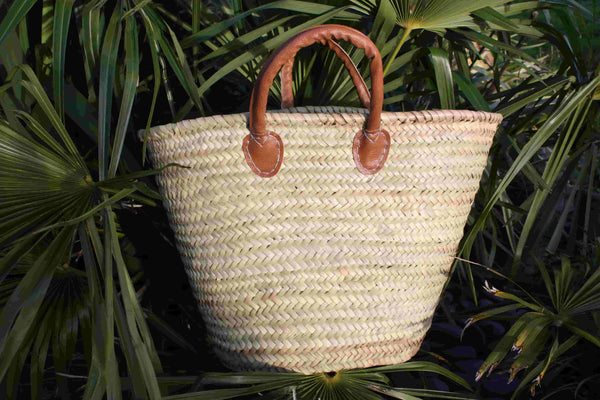 LARGE Basket Tote Bag Straw Bassinet - IDEAL market shopping beach