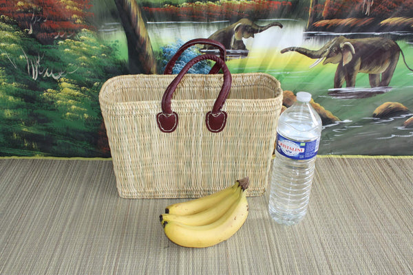 Soft Wicker Basket - 3 sizes - Small bag &amp; Large XXL shopping bag - For shopping, markets, beach... rush reed