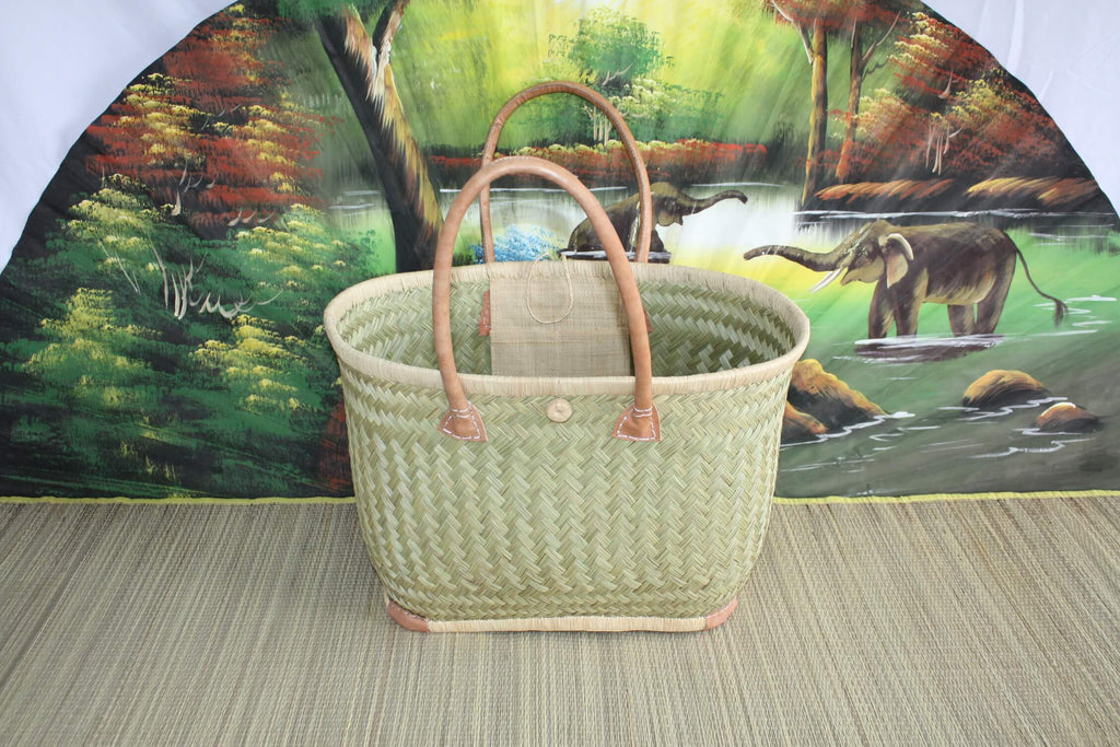PRETTY Einkaufskorb aus Stroh – 3 GRÖSSEN – Lange Griffe – ideal zum E – BOUTIQUE HULÉTI