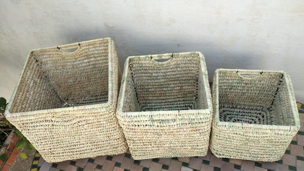 Square storage basket - ARTISANAL in Palm tree - Rattan wicker basket