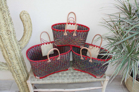 Superb Basket tote bag - 3 SIZES - hand-woven - ideal shopping, markets, work, beach, decoration...
