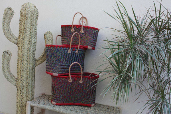 Superb Basket Tragetasche - 3 GRÖSSEN - handgewebt - ideal zum Einkaufen, Märkte, Arbeiten, Strand, Dekoration...