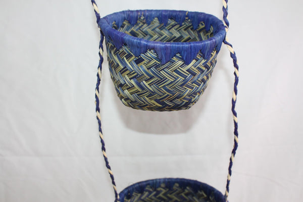 3 pots hanging baskets Plant holder, Spice holder, Small storage baskets SUPERB DECO - aravola rattan wicker