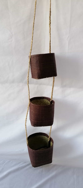 Hanging baskets in Rabane to hang / Spice rack, hanging plants or various storage - 5 COLORS to CHOICE - ARTISANAL