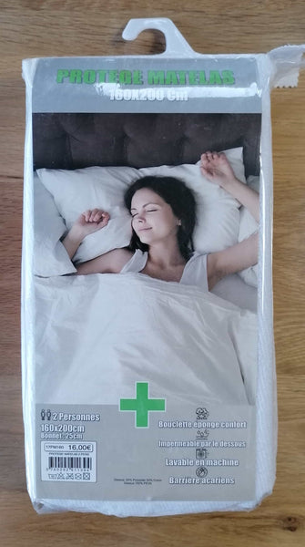 Plastic-coated waterproof mattress protector - 3 SIZES - Bed for 1 and 2 people