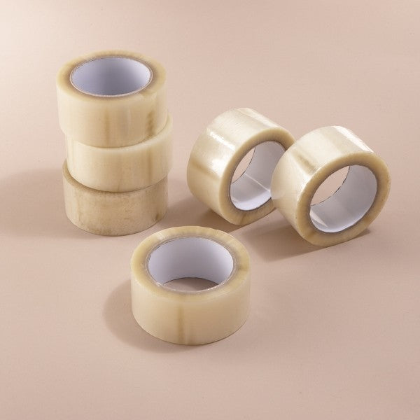 BIGtec - Lot de 6 rouleaux de ruban adhésif pour colis cartons Dimensions  standard 66 m x 48 mm Pour paquet et carton - Marron : : Bricolage