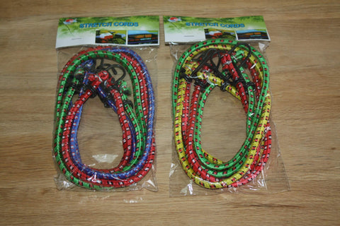 Lot of 6 Bungee Cord Tensioners - LONG 90cm !!! Strap metal hooks