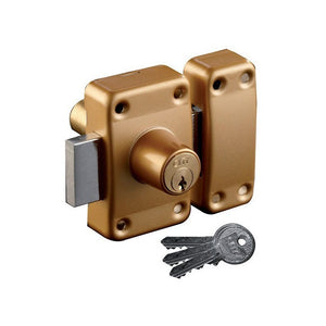 Sicherheitsschloss mit zwei Eingängen + 3 Schlüssel für die Tür - umkehrbare Türöffnersicherung